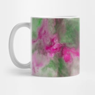 Pink White And Green Watercolor Abstract Pattern Art Mug